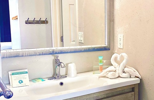 Cape May Hotel | Direct Beach access! 2 queen beds private balcony, plus an ocean to the left.