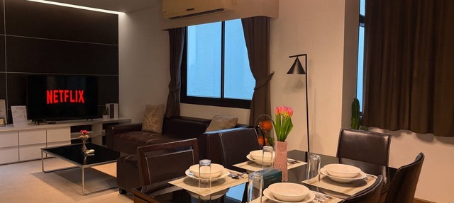 16F Great View 120sqm 2BR 2BA 3 min to Nana BTS