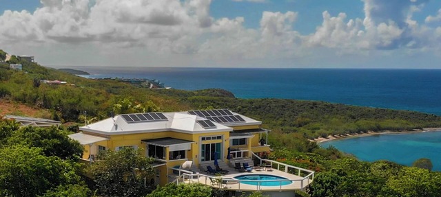 Home with panoramic views with access to private beach! in St Thomas