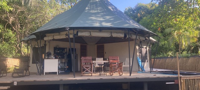 Safari tent on the beach. Near Manuel Antonio, nature, beach and plunge pool