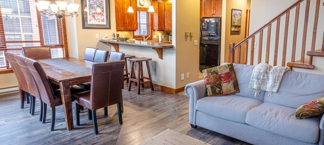 Spacious multi level 4 bedroom + den townhouse, close to ski run, great views of Mt. Morrisey in Sun Peaks