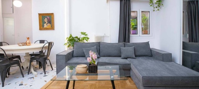 Stylish 2BR Koukaki | Balcony & Work-Friendly Desk